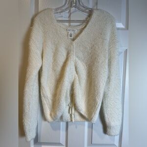 Planet Gold Women's Soft Cream V-Neck Sweater - NWT